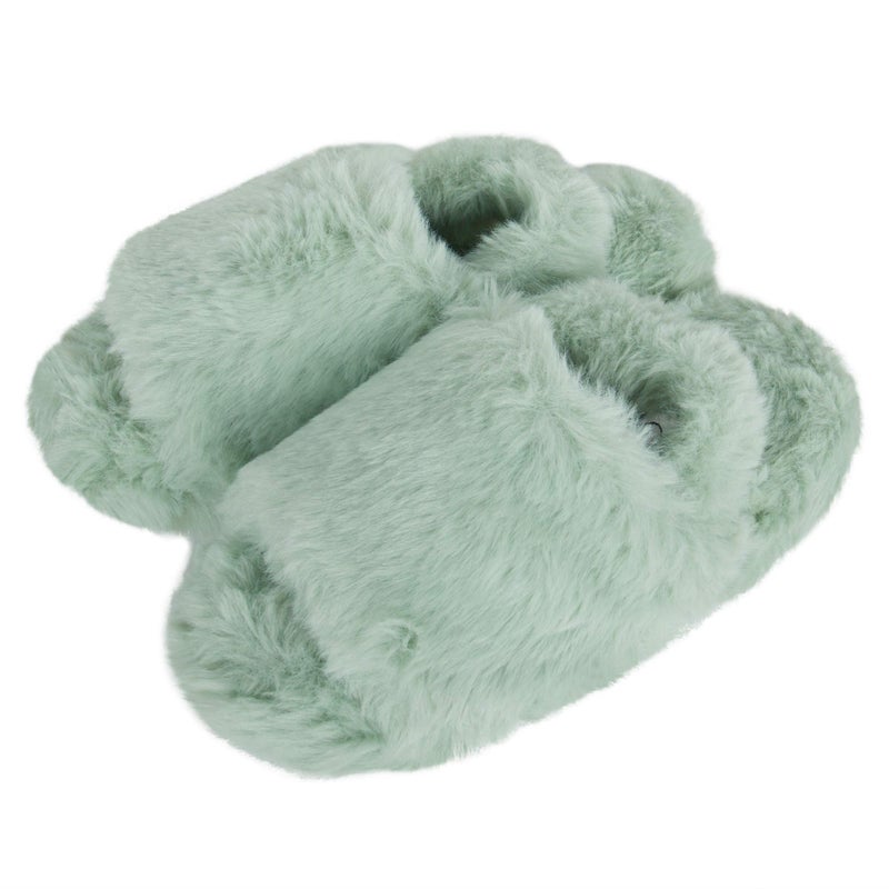 Jessica Simpson girls Plush Faux Fur on House With Memory Foam Slipper, Mint, Medium Little Kid US - Image 3